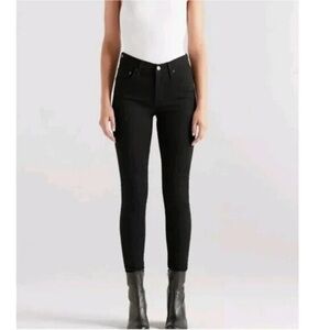 NWT Edwin Mid-Rise Pixie Skinny Jeans Black Stretchy Denim 26
